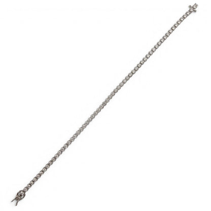 18k White Gold Diamond Prong Set Tennis Bracelet 3.07ctw G VS1-VS2 7.50" 9.7g