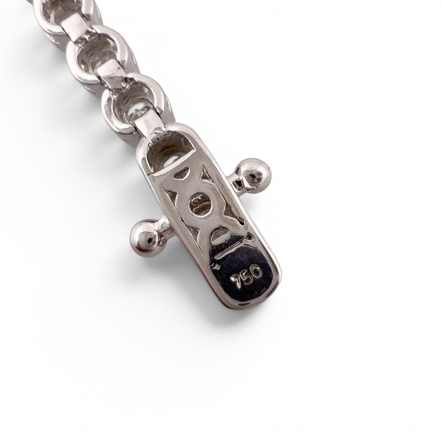 18k White Gold Diamond Prong Set Tennis Bracelet 3.07ctw G VS1-VS2 7.50" 9.7g