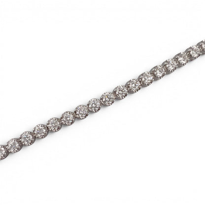18k White Gold Diamond Prong Set Tennis Bracelet 3.07ctw G VS1-VS2 7.50" 9.7g