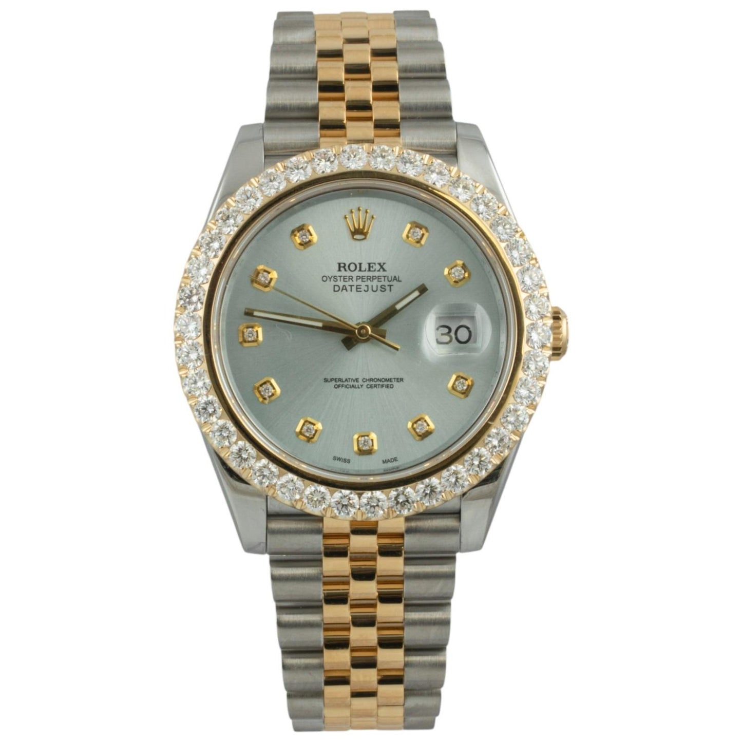 Rolex DateJust 41 ICE BLUE Diamond 18k & Steel 41mm JUBILEE 126333 BOX + BOOK