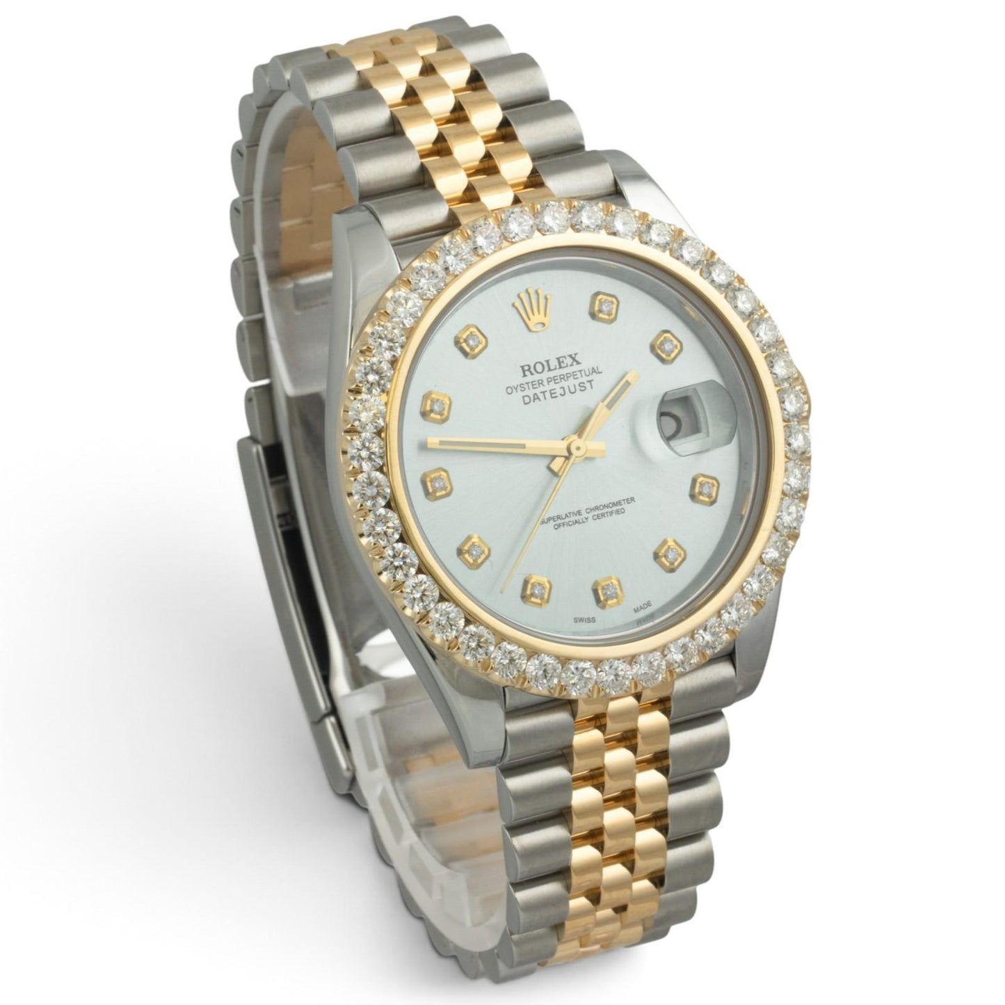 Rolex DateJust 41 ICE BLUE Diamond 18k & Steel 41mm JUBILEE 126333 BOX + BOOK