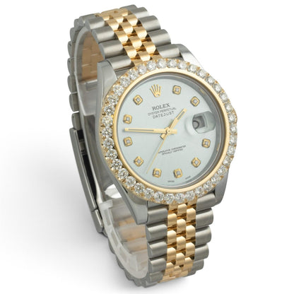 Rolex DateJust 41 ICE BLUE Diamond 18k & Steel 41mm JUBILEE 126333 BOX + BOOK
