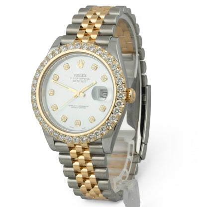 Rolex DateJust 41 ICE BLUE Diamond 18k & Steel 41mm JUBILEE 126333 BOX + BOOK