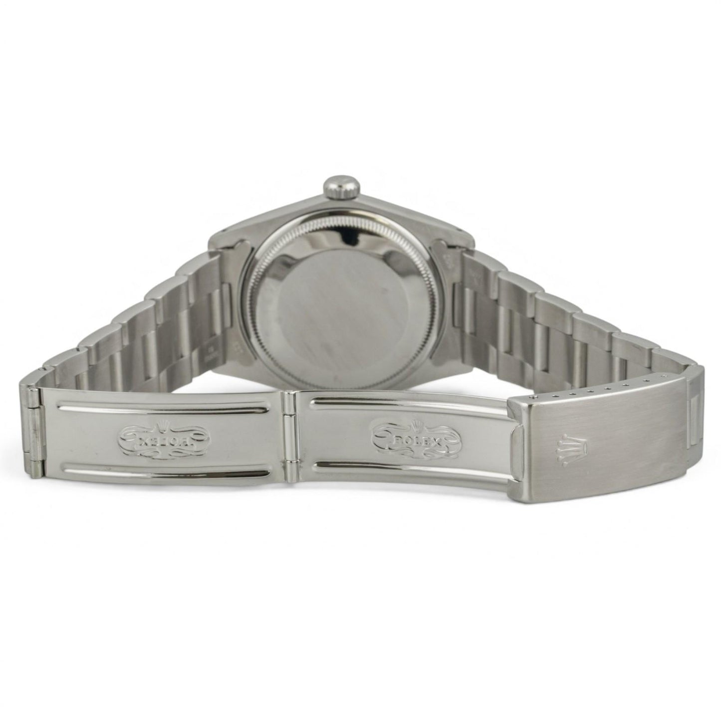 Rolex Oyster Perpetual Date 1500 Silver Stainless Steel Smooth Bezel 34mm Watch