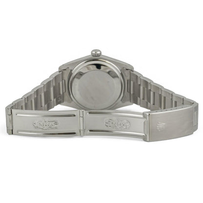 Rolex Oyster Perpetual Date 1500 Silver Stainless Steel Smooth Bezel 34mm Watch