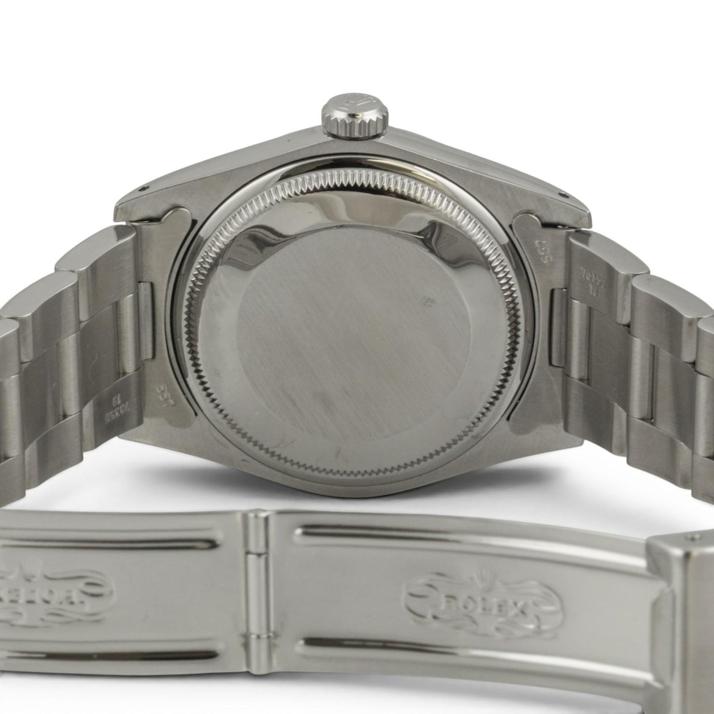 Rolex Oyster Perpetual Date 1500 Silver Stainless Steel Smooth Bezel 34mm Watch