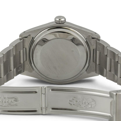 Rolex Oyster Perpetual Date 1500 Silver Stainless Steel Smooth Bezel 34mm Watch