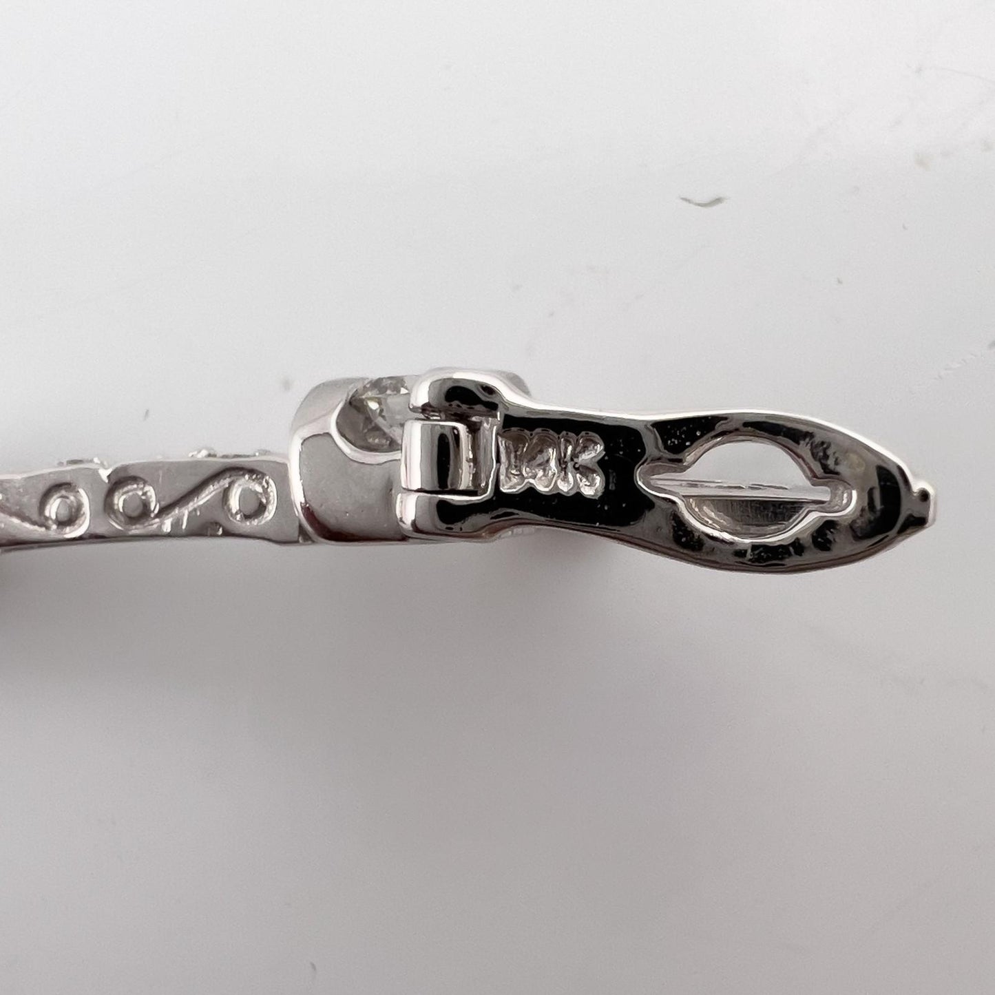 14k White Gold Round Diamond Bar & Station Tennis Bracelet 2.17ctw J SI1 7.00"
