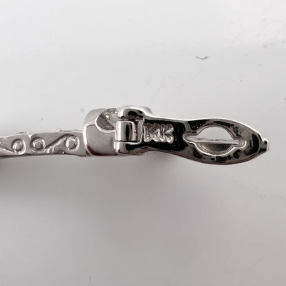 14k White Gold Round Diamond Bar & Station Tennis Bracelet 2.17ctw J SI1 7.00"