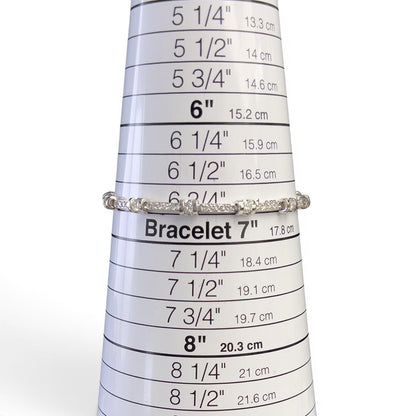 14k White Gold Round Diamond Bar & Station Tennis Bracelet 2.17ctw J SI1 7.00"