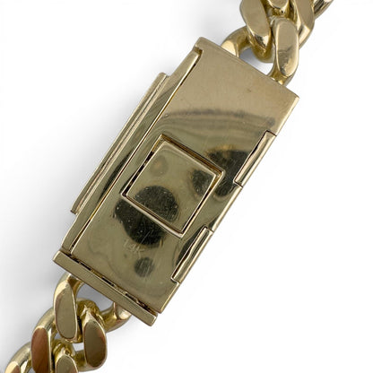 14k Yellow Gold Miami Cuban Link Chain 2.00CTW Diamond Clasp Necklace 26" 182.7g