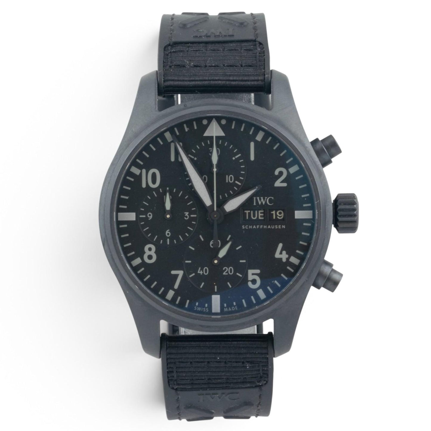 IWC Pilot Top Gun IW388106 Ceratanium Black Dial 41mm Automatic Watch BOX PAPERS