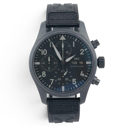 IWC Pilot Top Gun IW388106 Ceratanium Black Dial 41mm Automatic Watch BOX PAPERS