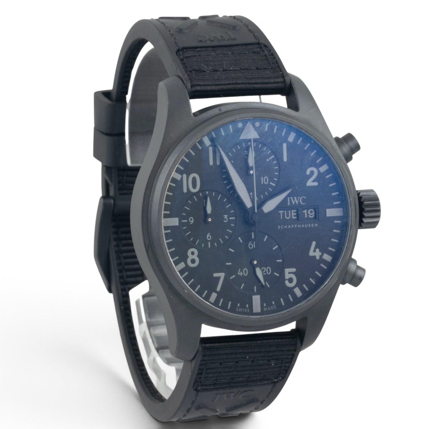 IWC Pilot Top Gun IW388106 Ceratanium Black Dial 41mm Automatic Watch BOX PAPERS