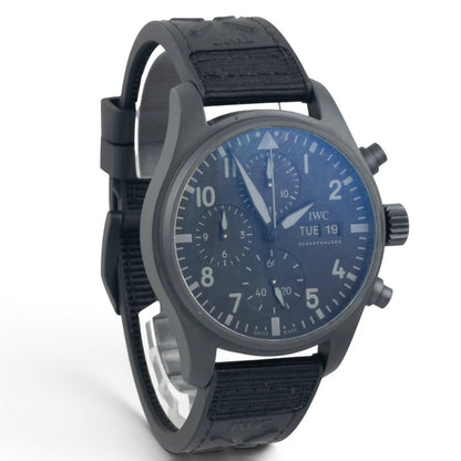 IWC Pilot Top Gun IW388106 Ceratanium Black Dial 41mm Automatic Watch BOX PAPERS
