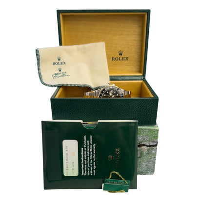 2002 Rolex GMT-Master II Black 16713 LN 18k Gold & Steel 40mm BOX + PAPERS