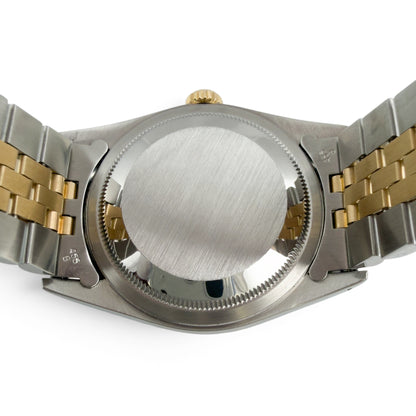 1989 Rolex DateJust 16233 36mm Champagne Steel & 18k Gold JUBILEE BOX + PAPERS
