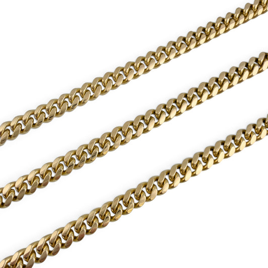 14k Yellow Gold Cuban Link 6.5mm Hidden Box Clasp Chain Necklace 22" 73.8g