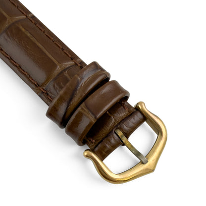 Cartier Tank Vermeil Gold 20mm x 28mm Beige Roman Brown Strap Ladies' Watch