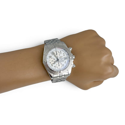 Breitling Crosswind Chronograph Stainless Steel White Automatic 43mm A13355