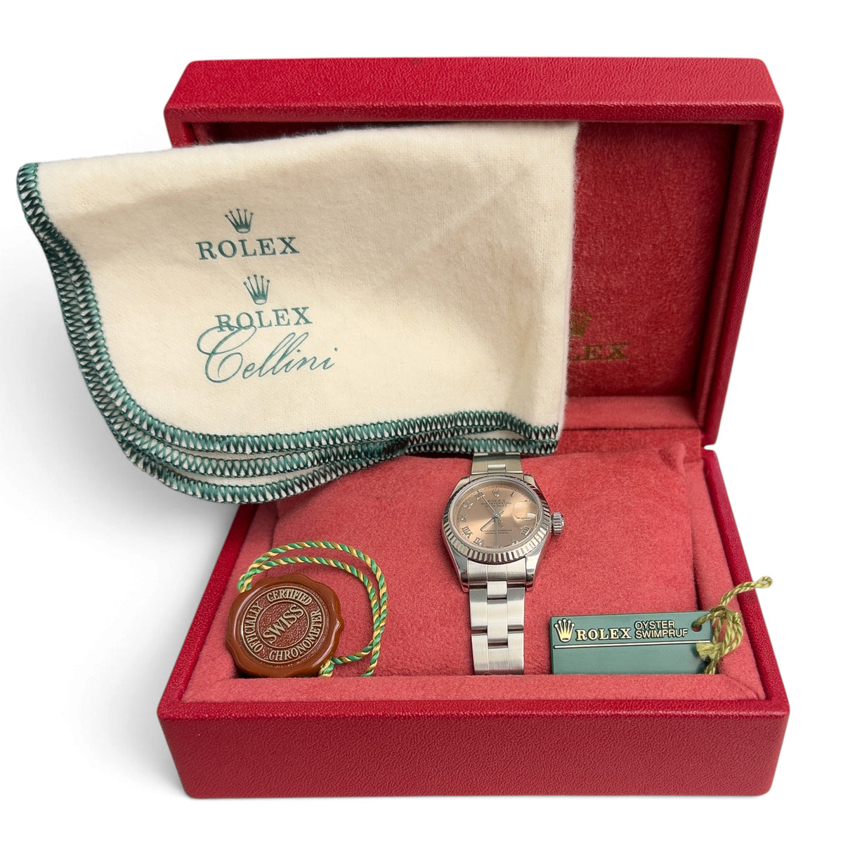 2002 Rolex Datejust 79174 18k Gold & Stainless Salmon Dial 26mm Ladies Watch