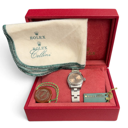 2002 Rolex Datejust 79174 18k Gold & Stainless Salmon Dial 26mm Ladies Watch