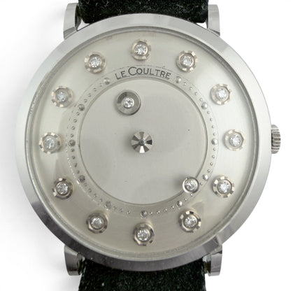 Jaeger LeCoultre Galaxy Mystery 14k White Gold Silver Diamond Dial 33mm w/ BOX