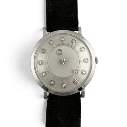Jaeger LeCoultre Galaxy Mystery 14k White Gold Silver Diamond Dial 33mm w/ BOX