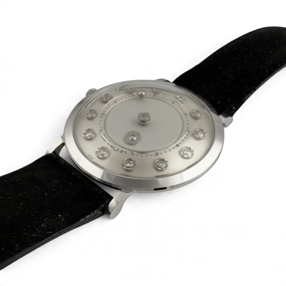 Jaeger LeCoultre Galaxy Mystery 14k White Gold Silver Diamond Dial 33mm w/ BOX