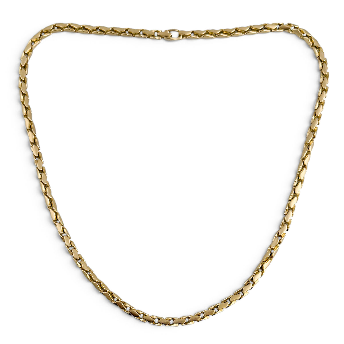 David Yurman Fluted Chain 22" Necklace 18k Yellow Gold, 5mm w/ POUCH & RECEIPT