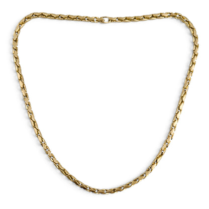 David Yurman Fluted Chain 22" Necklace 18k Yellow Gold, 5mm w/ POUCH & RECEIPT