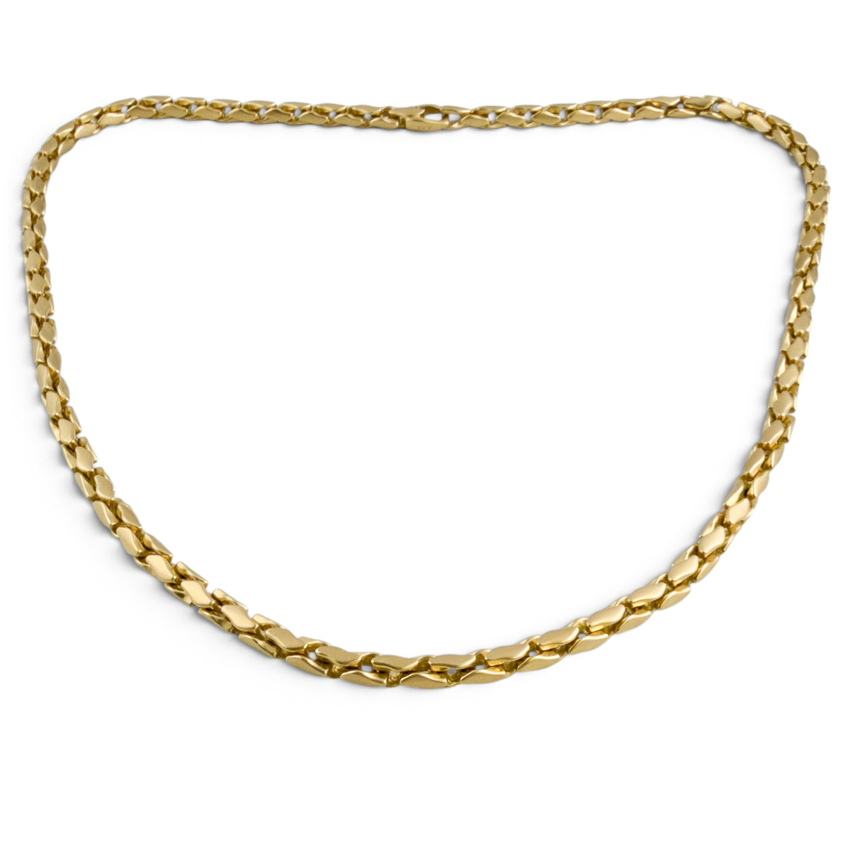David Yurman Fluted Chain 22" Necklace 18k Yellow Gold, 5mm w/ POUCH & RECEIPT
