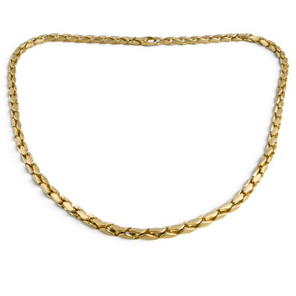 David Yurman Fluted Chain 22" Necklace 18k Yellow Gold, 5mm w/ POUCH & RECEIPT