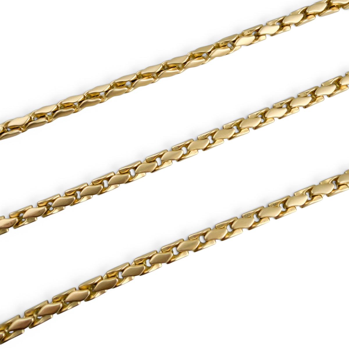 David Yurman Fluted Chain 22" Necklace 18k Yellow Gold, 5mm w/ POUCH & RECEIPT
