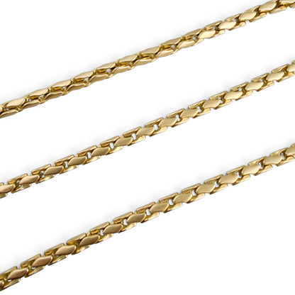 David Yurman Fluted Chain 22" Necklace 18k Yellow Gold, 5mm w/ POUCH & RECEIPT