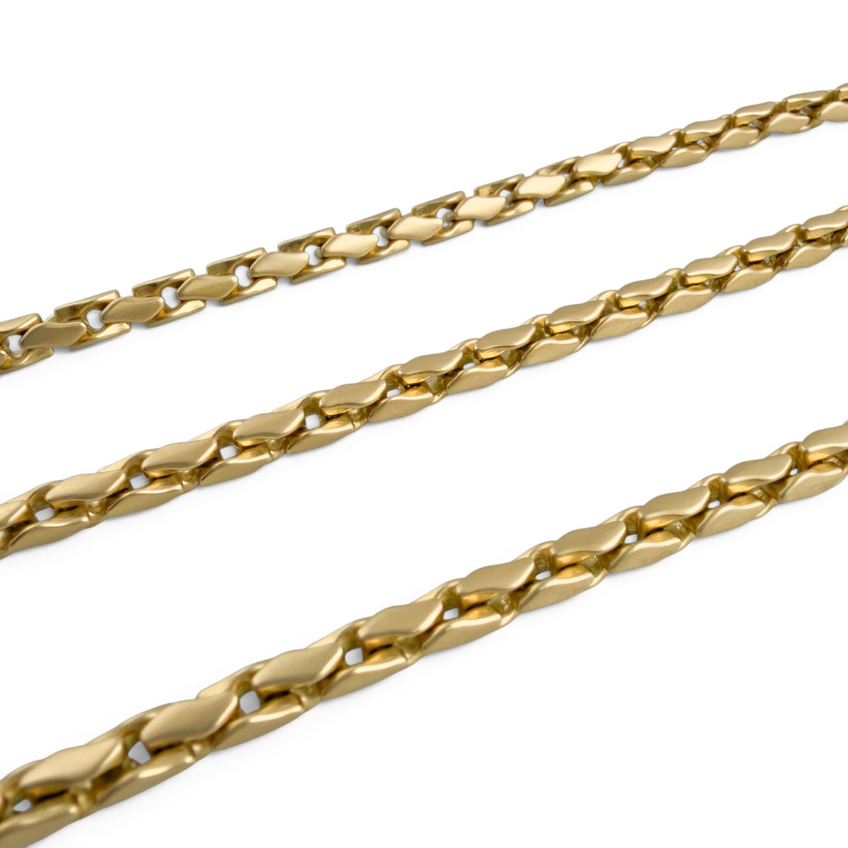 David Yurman Fluted Chain 22" Necklace 18k Yellow Gold, 5mm w/ POUCH & RECEIPT
