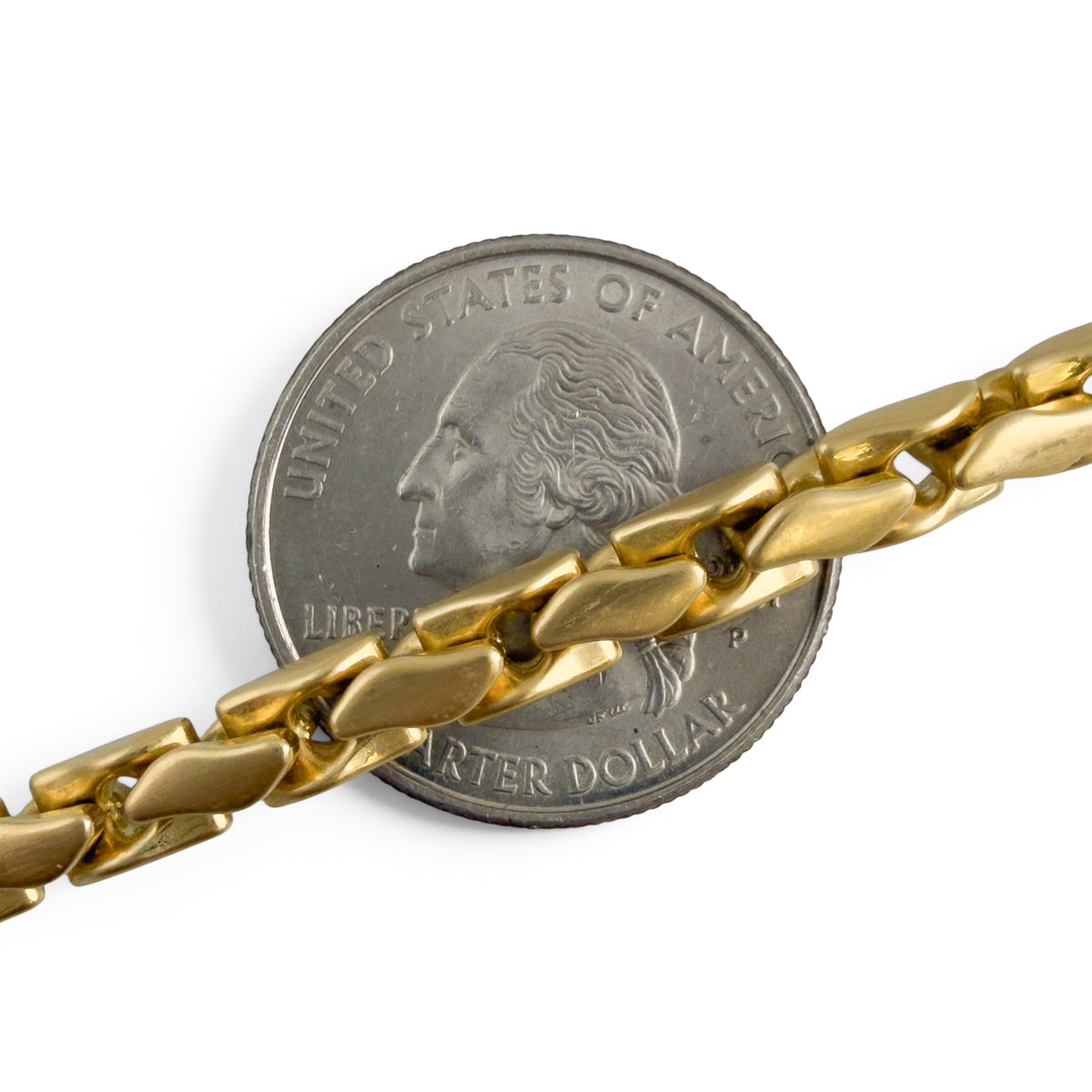 David Yurman Fluted Chain 22" Necklace 18k Yellow Gold, 5mm w/ POUCH & RECEIPT