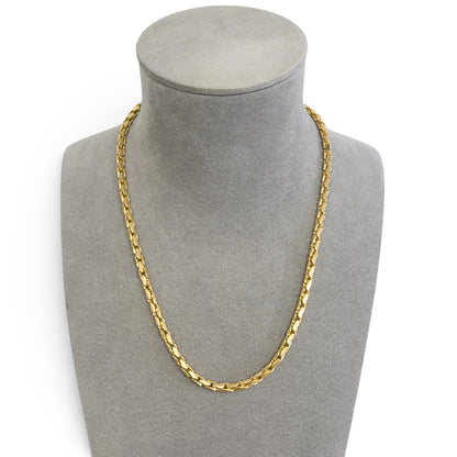David Yurman Fluted Chain 22" Necklace 18k Yellow Gold, 5mm w/ POUCH & RECEIPT