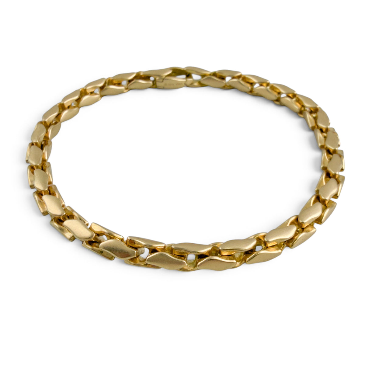 David Yurman Fluted Chain 8.00" Bracelet 18k Yellow Gold, 5mm w/ POUCH & RECEIPT