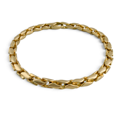 David Yurman Fluted Chain 8.00" Bracelet 18k Yellow Gold, 5mm w/ POUCH & RECEIPT