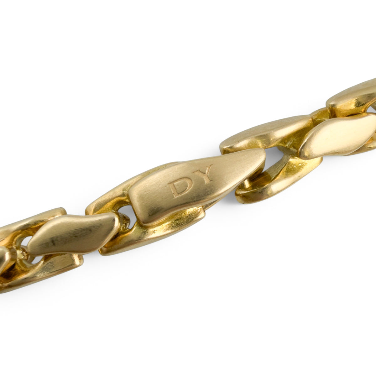 David Yurman Fluted Chain 8.00" Bracelet 18k Yellow Gold, 5mm w/ POUCH & RECEIPT