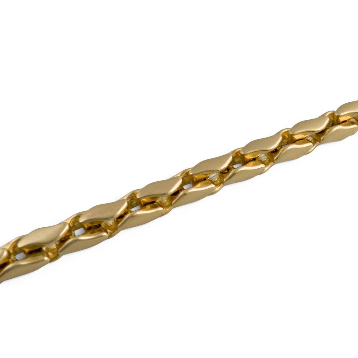 David Yurman Fluted Chain 8.00" Bracelet 18k Yellow Gold, 5mm w/ POUCH & RECEIPT