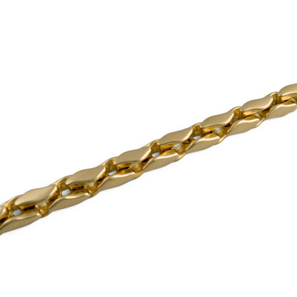David Yurman Fluted Chain 8.00" Bracelet 18k Yellow Gold, 5mm w/ POUCH & RECEIPT