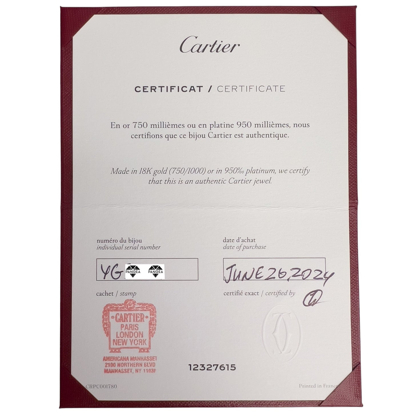 Cartier Love Small Pave Diamond 18k White Gold Bracelet SZ 17 BOX + CERTIFICATE