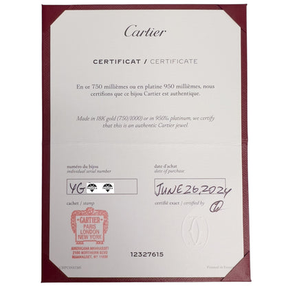 Cartier Love Small Pave Diamond 18k White Gold Bracelet SZ 17 BOX + CERTIFICATE