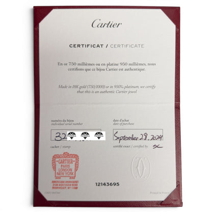 Cartier Love Classic 18k White Gold Bracelet Size 16 RECEIPT BOX & CERT 2021