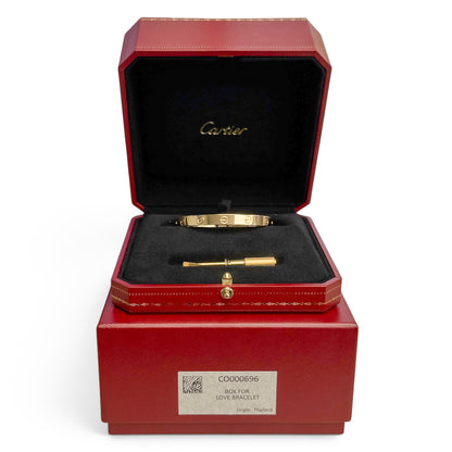 artier Love Classic 18k Rose Gold Bracelet Size 16 RECEIPT BOX & CERT 2021