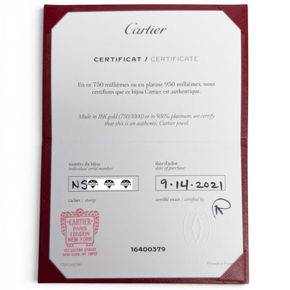Cartier Love Classic 18k White Gold Bracelet Size 16 RECEIPT BOX & CERT 2021