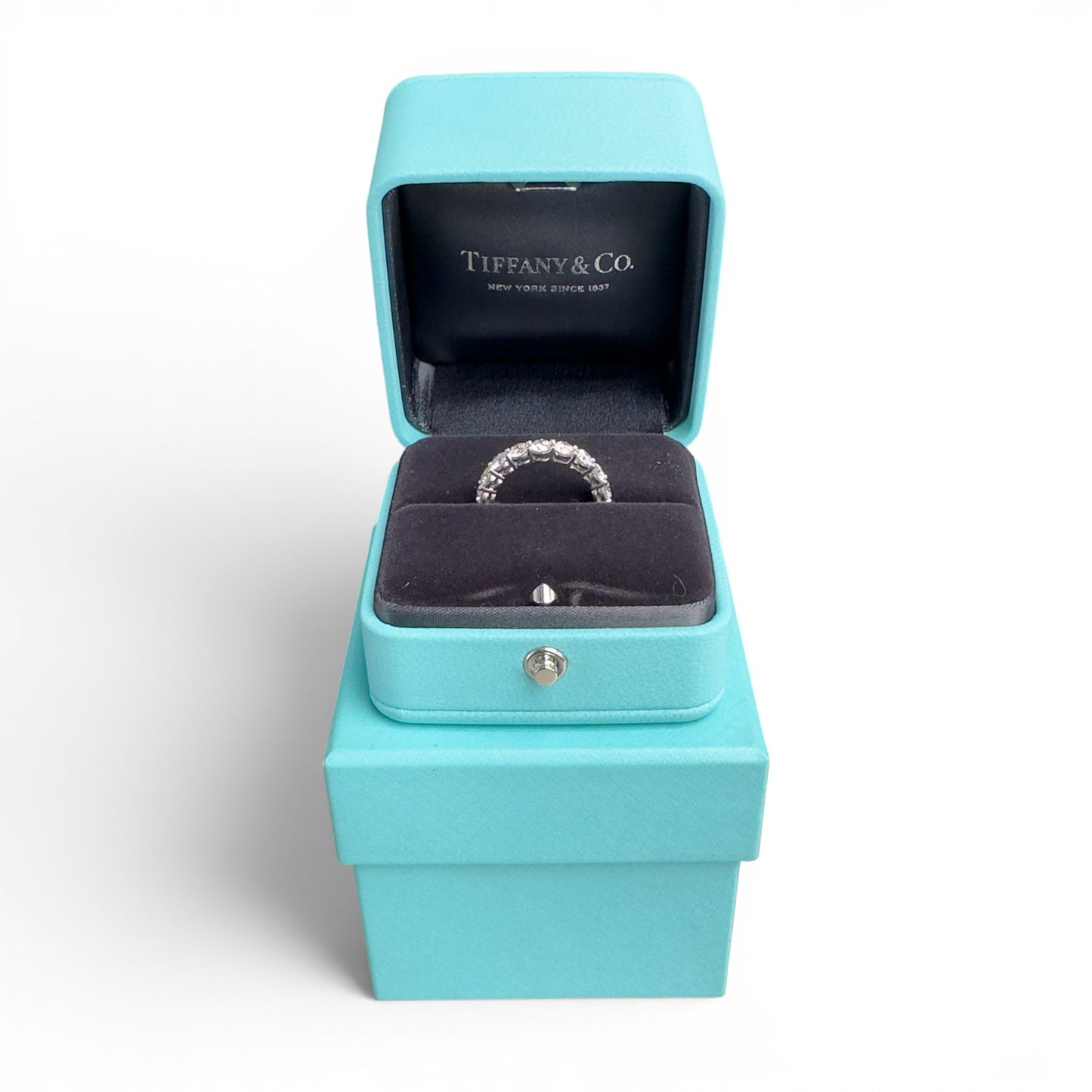 Tiffany & Co. Forever 950 Platinum Diamond Eternity Ring 3.06ctw G VS sz 6 + BOX
