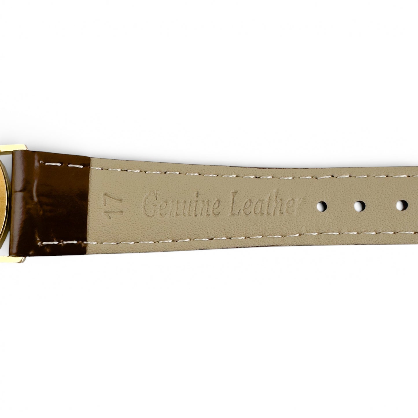 Rolex Cellini 3833 18k Yellow Gold Champagne 31mm Brown Strap Round Watch BOX